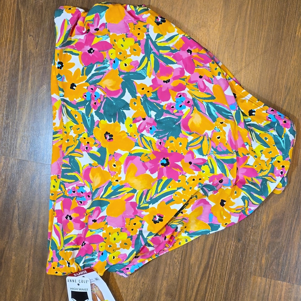 Anne Cole Floral High Waist Bikini Set - Picture 10 of 13